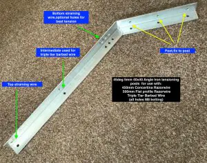 Single – Heavy Duty 45deg Angle Iron Support