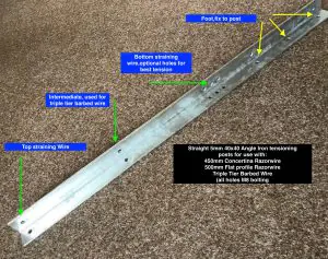 Single – Heavy Duty Straight Angle Iron Support